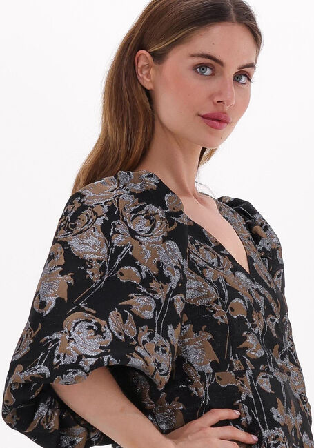 Zwarte CO'COUTURE Mini jurk STELLA JACQUARD V-DRESS - large