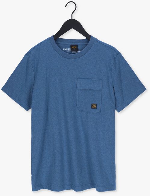 Blauwe PME LEGEND T-shirt SHORT SLEEVE R-NECK OPEN END MELANGE JERSEY - large