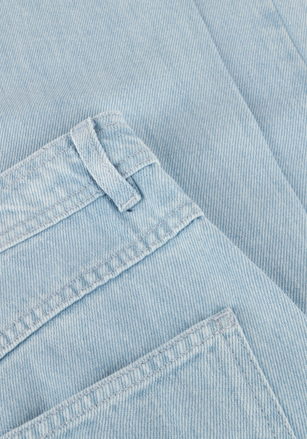 Lichtblauwe SECOND FEMALE Wide jeans IRVIN DENIM JEANS - large