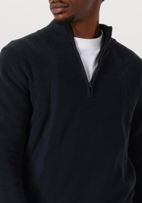 Blauwe G-STAR RAW Trui STRUCTURE HALF ZIP KNIT - large