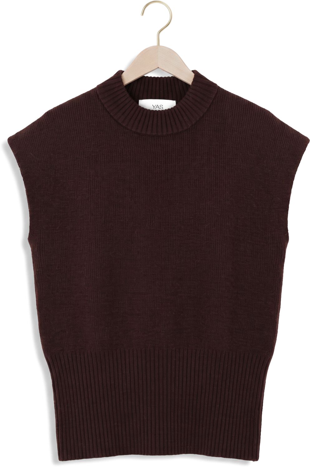 Y.A.S. YAS Dames Truien & Vesten Yasesli Sl Wool Blend Knit Vest Bruin
