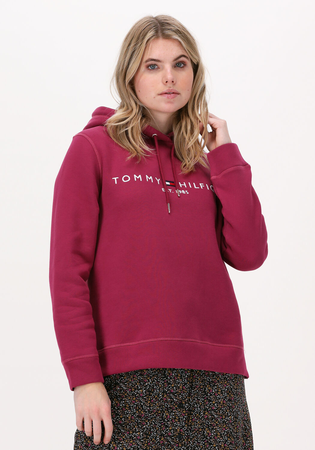 Roze TOMMY HILFIGER Sweaters REGULAR HILFIGER HOODIE | Omoda