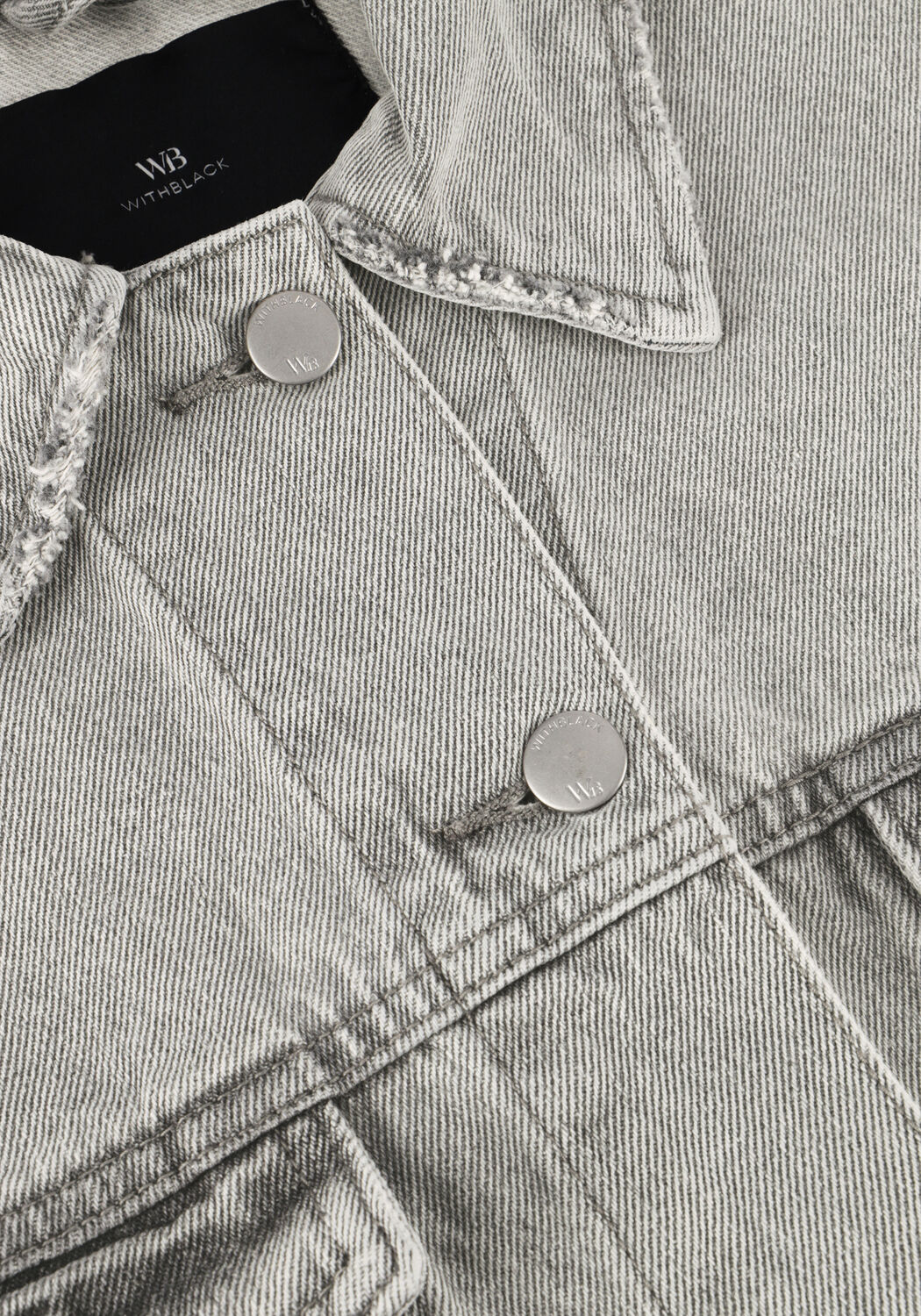 Lichtgrijze WITHBLACK Jack WBLABIGALE DENIM JACKET - large