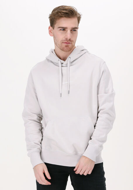 Lichtgrijze CALVIN KLEIN Sweater MONOGRAM LOGO HOODIE - large