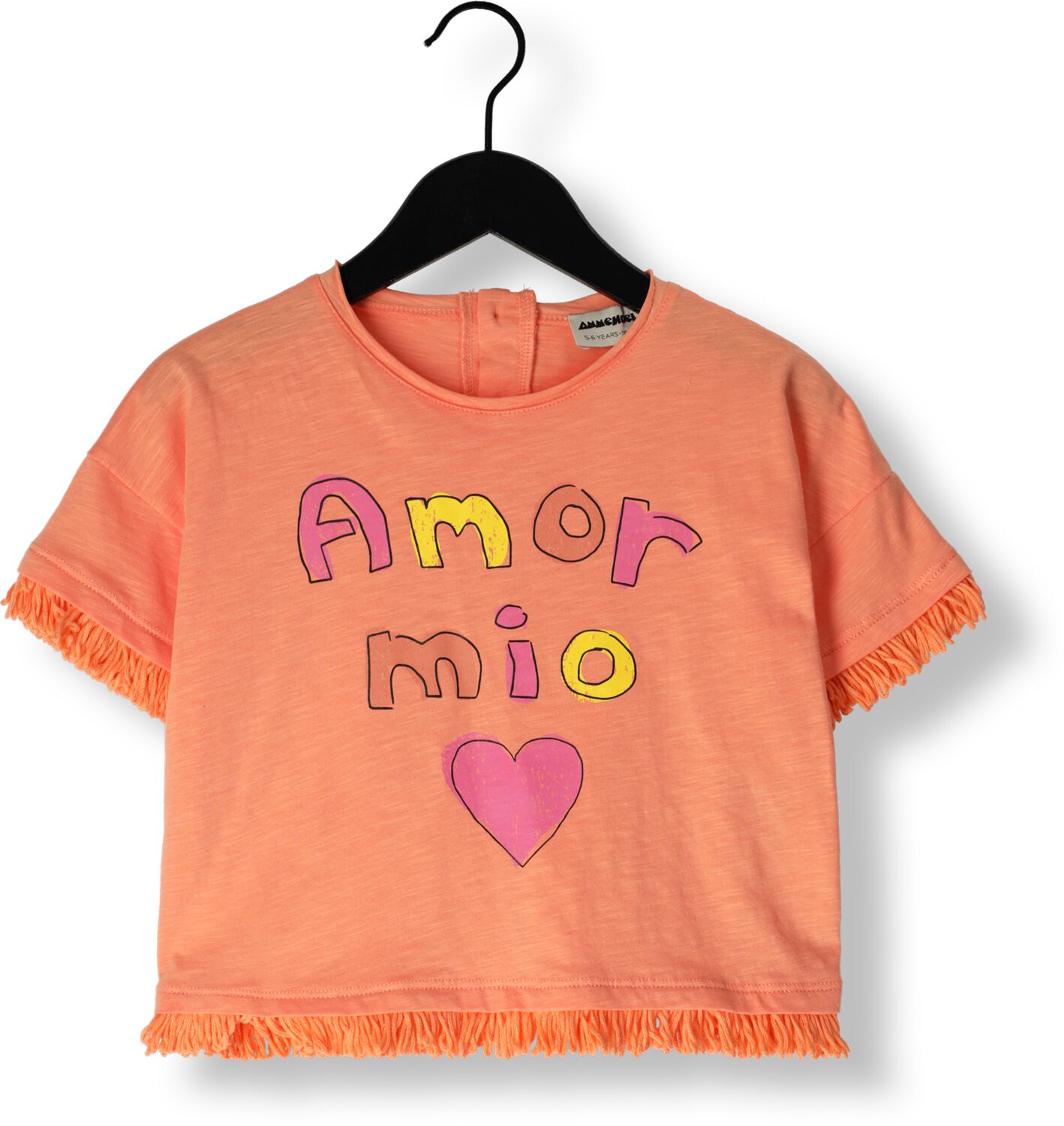 AMMEHOELA Meisjes Tops & T-shirts Am-fringe-04 Koraal