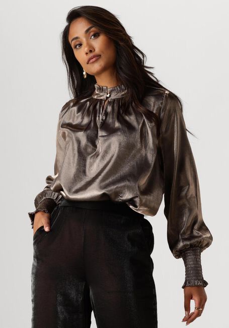 Bruine NUKUS Blouses MARBELLA BLOUSE SHINY - large