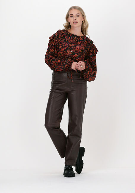 Bruine GESTUZ Wijde broek SALLY GZ HW PANTS - large