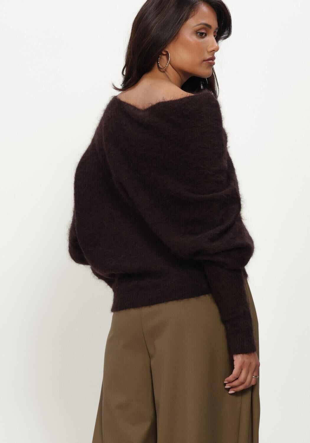 GESTUZ Dames Truien & Vesten Gzdebbie Drape Pullover Bruin