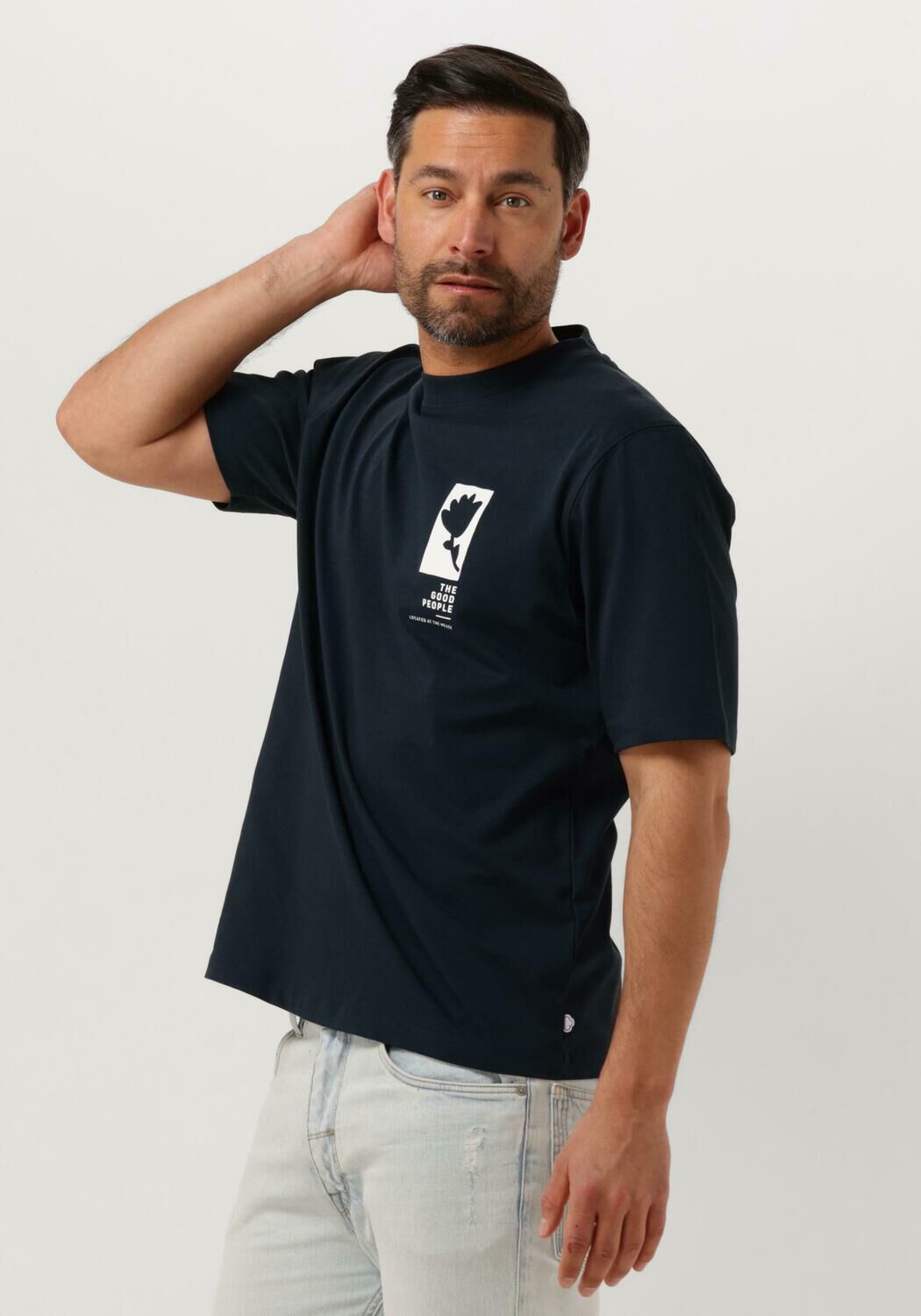 THE GOODPEOPLE Heren Polo's & T-shirts Todd Donkerblauw