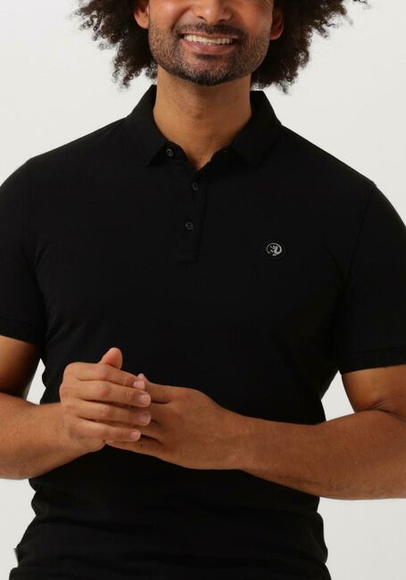 Zwarte CAST IRON Polo SHORT SLEEVE POLO ORGANIX COTTON PIQUE ESSENTIAL - large