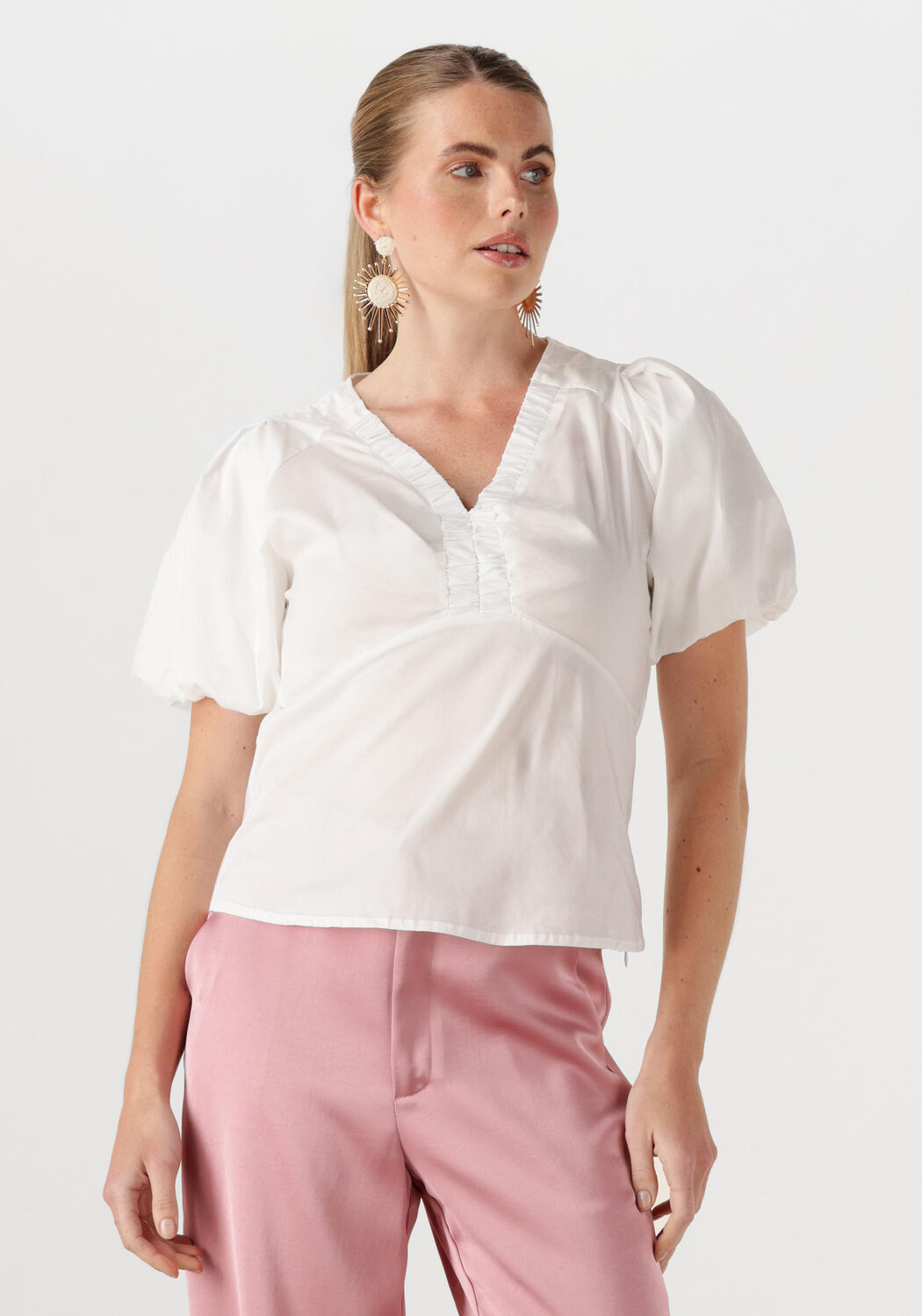 NEO NOIR Dames Blouses Irina Poplin Blouse Wit