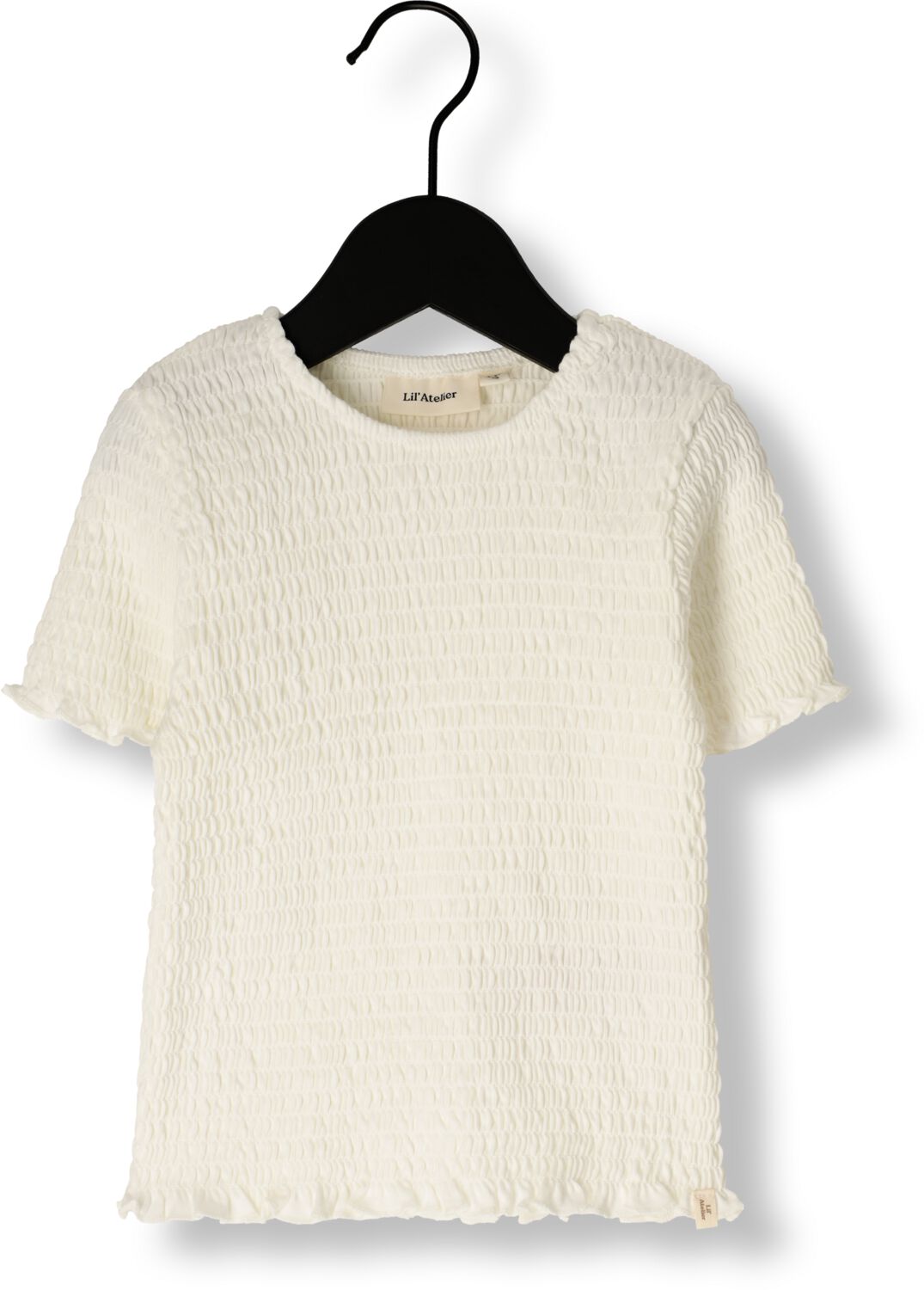 LIL' ATELIER Meisjes Tops & T-shirts Nmfjacoba Ss Short Slim Top Lil Wit