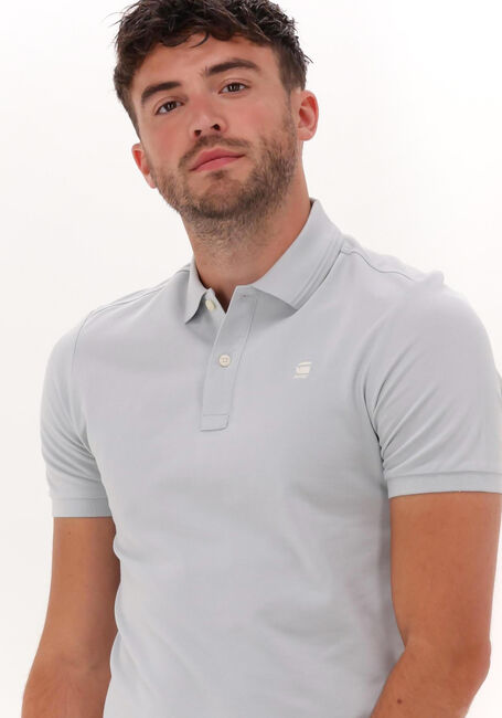 Lichtblauwe G-STAR RAW Polo DUNDA SLIM POLO S/S - large