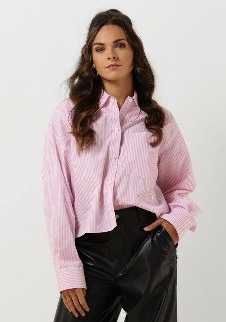 Roze VANILIA Blouses LONDON STRIPE SHIRT - large