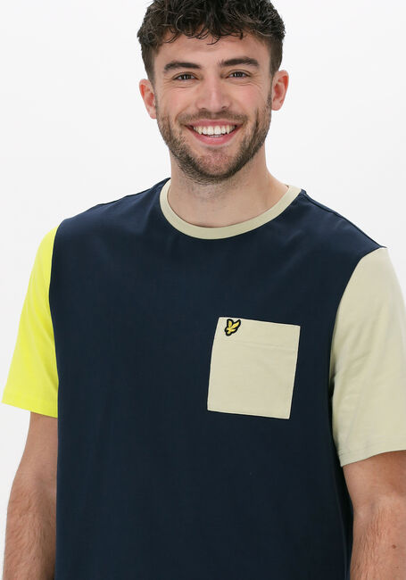 Donkerblauwe LYLE & SCOTT T-shirt CONTRAST T-SHIRT - large