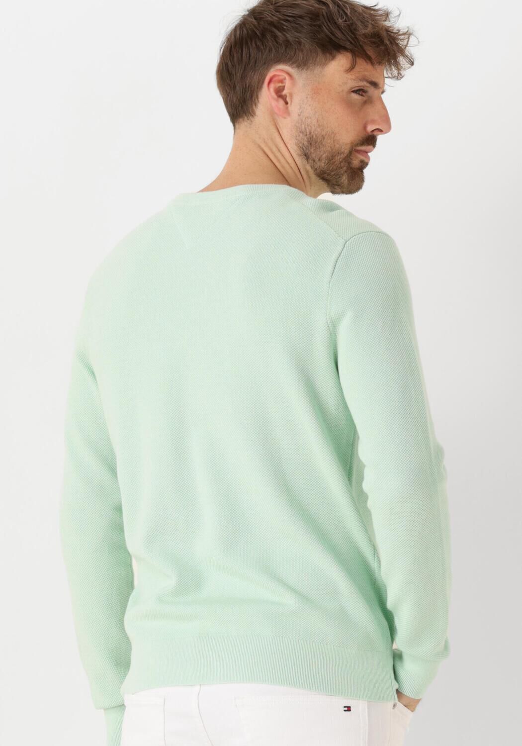 TOMMY HILFIGER Heren Truien & Vesten Essential Structure Crew Neck Mint