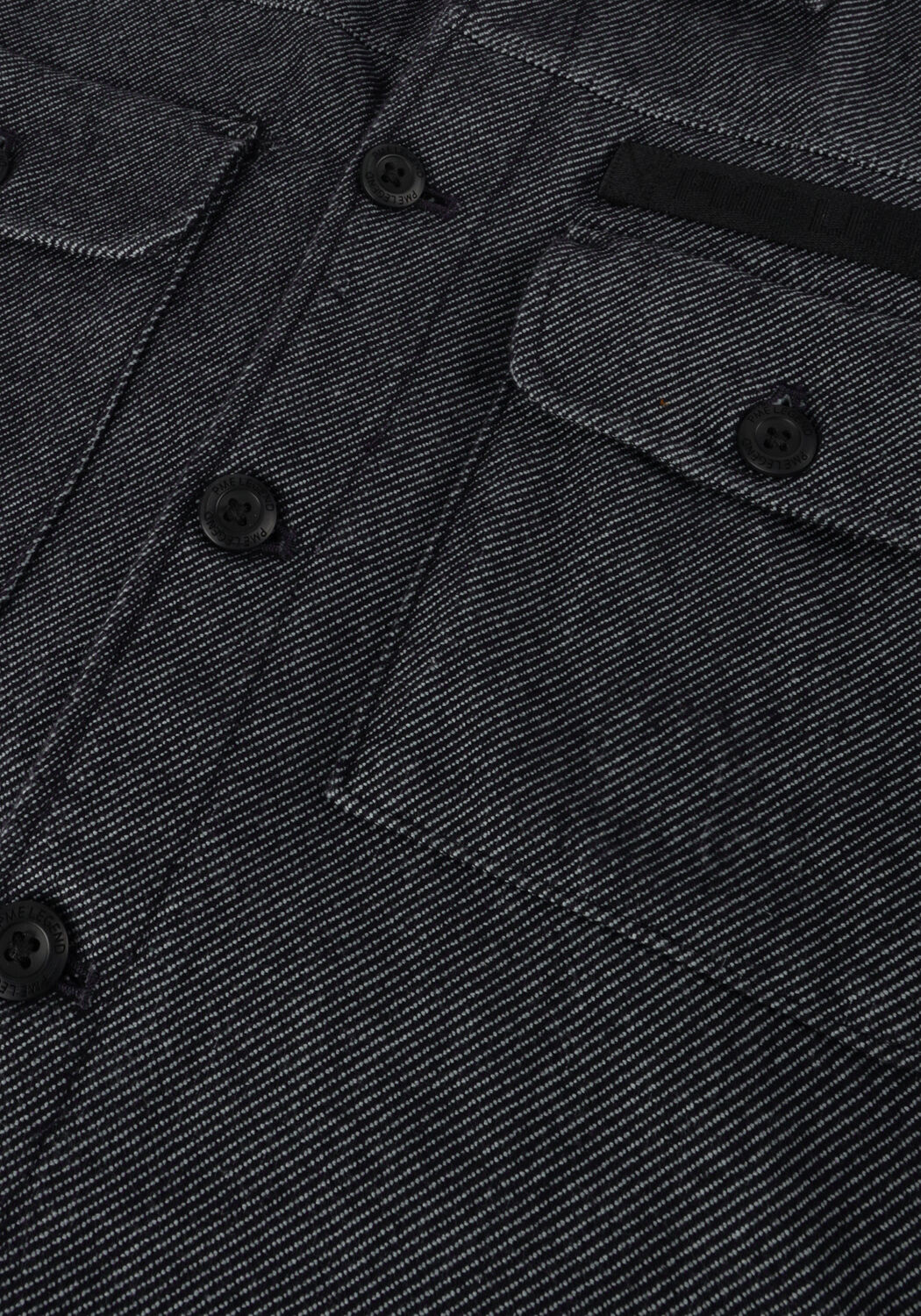 Zwarte PME LEGEND Overhemden LONG SLEEVE SHIRT CTN 2TONE FLANNEL TWILL - large