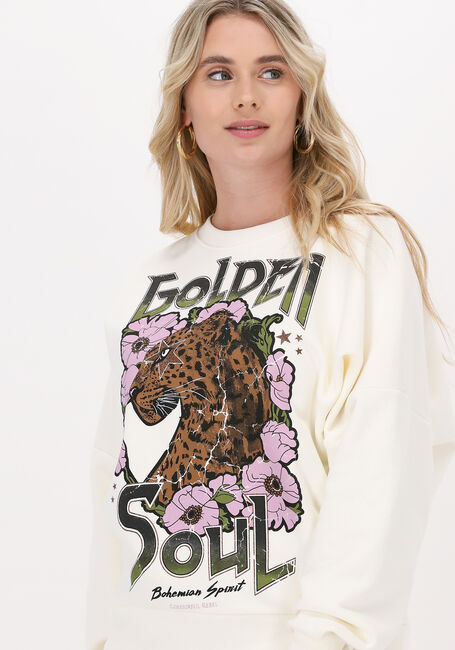 Beige COLOURFUL REBEL Sweater GOLDEN SOUL DROPPED SHOULDER SWEAT - large