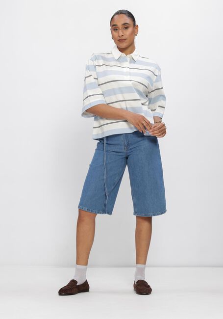 Blauwe SELECTED WOMEN Korte broek SLFTENNA MW BERMUDA DENIM SHORTS - large