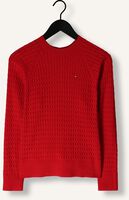 Rode TOMMY HILFIGER Trui CO CABLE C-NK SWEATER Rode TOMMY HILFIGER Trui CO CABLE C-NK SWEATER - medium