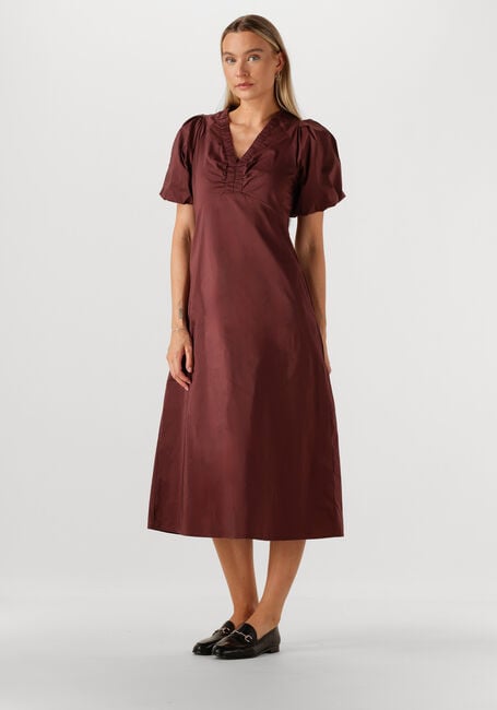 Bordeaux NEO NOIR Maxi jurk ILLANA POPLIN DRESS - large