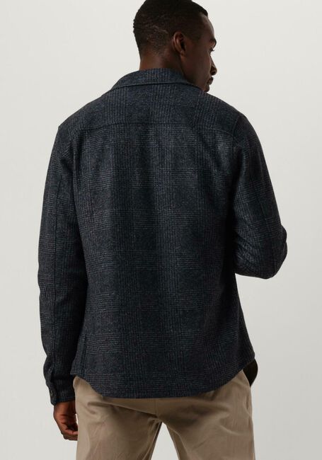 Donkerblauwe PROFUOMO Overshirt OVERSHIRT KNIT CHECK - large