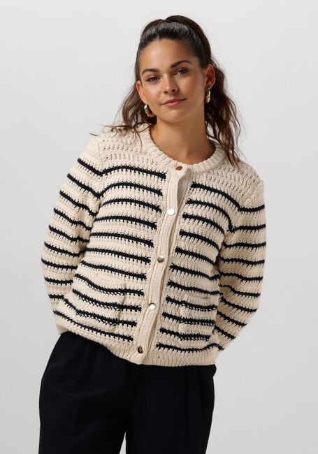 Blauwe NEO NOIR Vest PAULA KNIT CARDIGAN - large