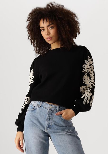 Zwarte OBJECT Trui OBJJOANA L/S KNIT PULLOVER - large