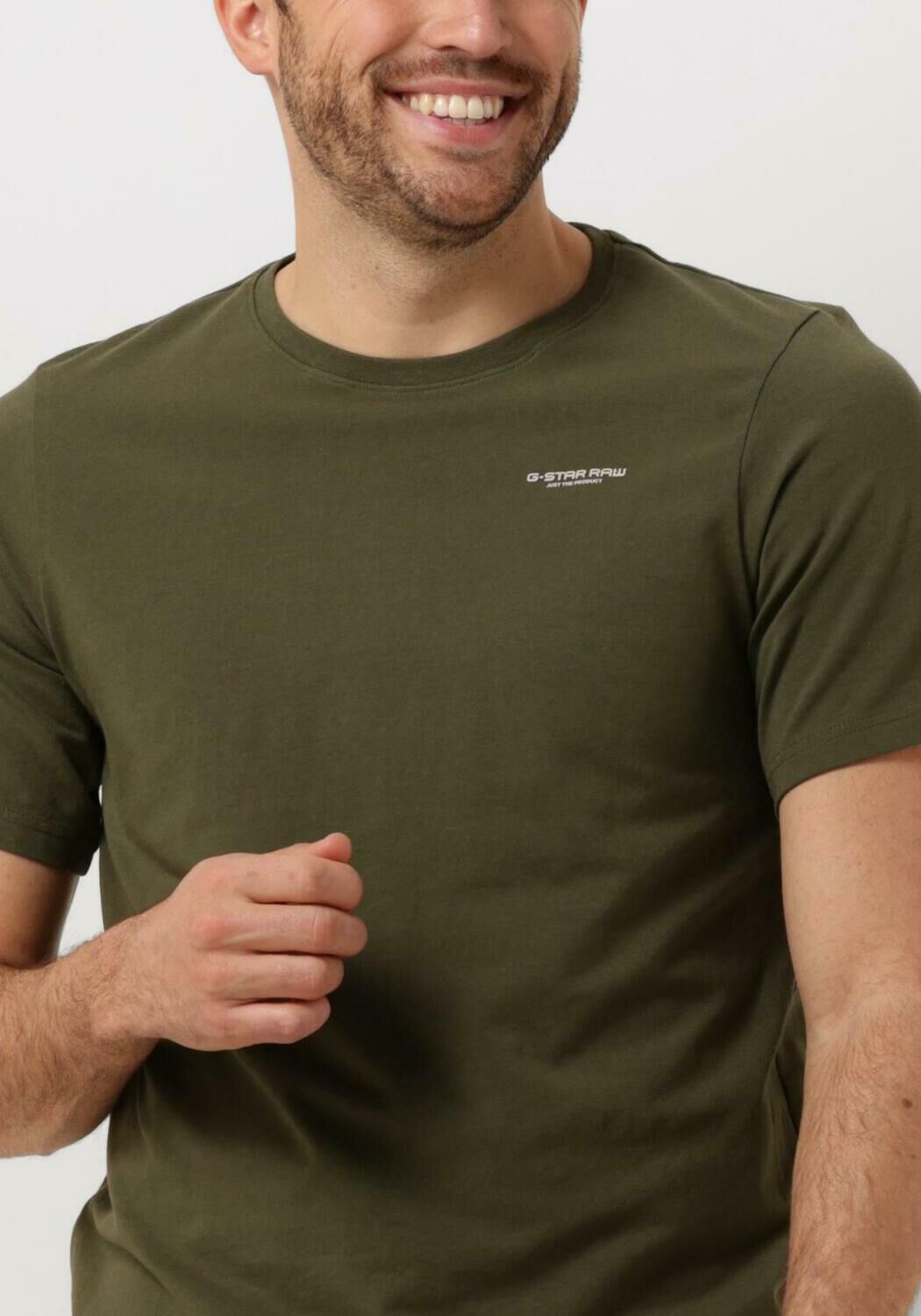 G-STAR RAW Heren Polo's & T-shirts Slim Base R T S s Olijf