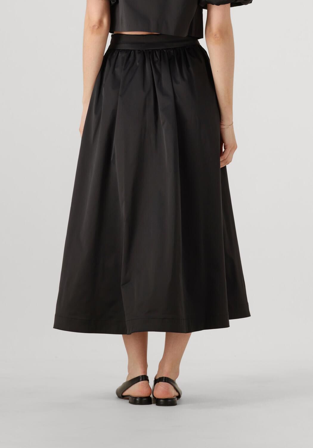 ROUGE EDIT Dames Rokken Roudetta Hw Ankle Skirt Zwart