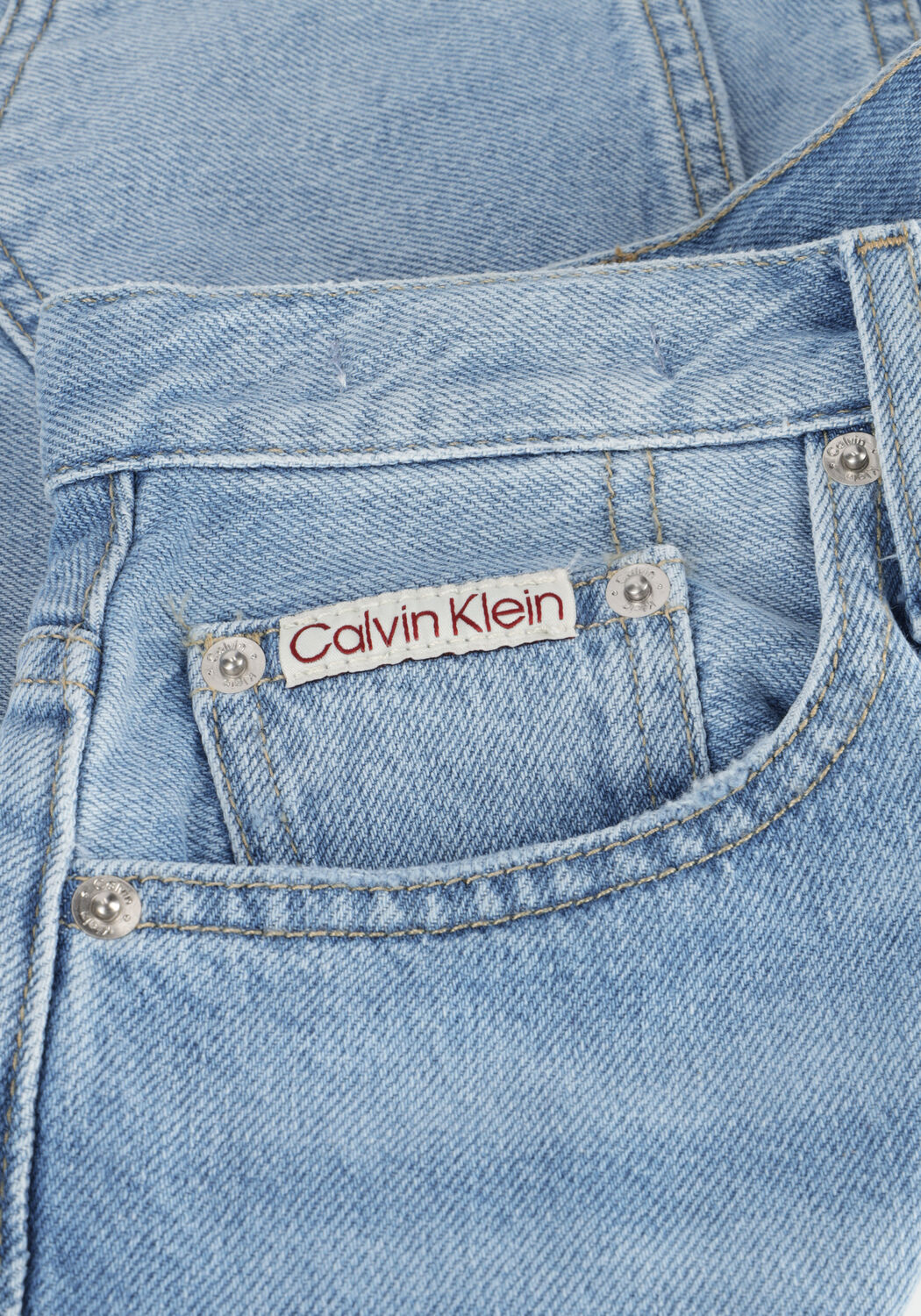 Lichtblauwe CALVIN KLEIN Shorts MOM SHORT - large