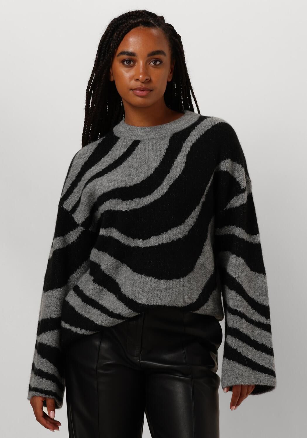 OBJECT Dames Truien & Vesten Objdiana Lo L s Knit Pullover Grijs