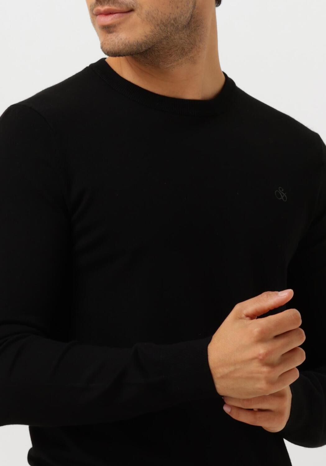 SCOTCH & SODA Heren Truien & Vesten Viscose Pullover Crewneck Zwart