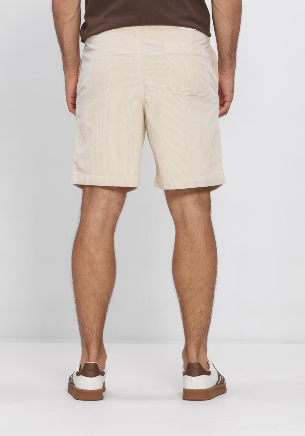 Beige SELECTED MEN Broeken SLHREGULAR-JACE CORDUROY  SHORTS NOOS - large