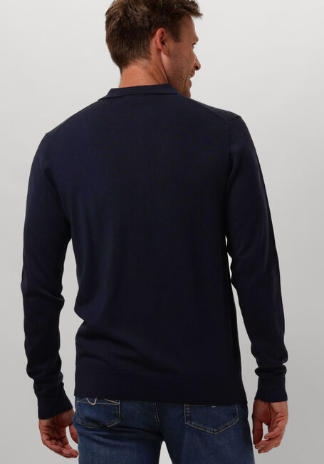 Donkerblauwe PROFUOMO Polo POLO LONG SLEEVE - large