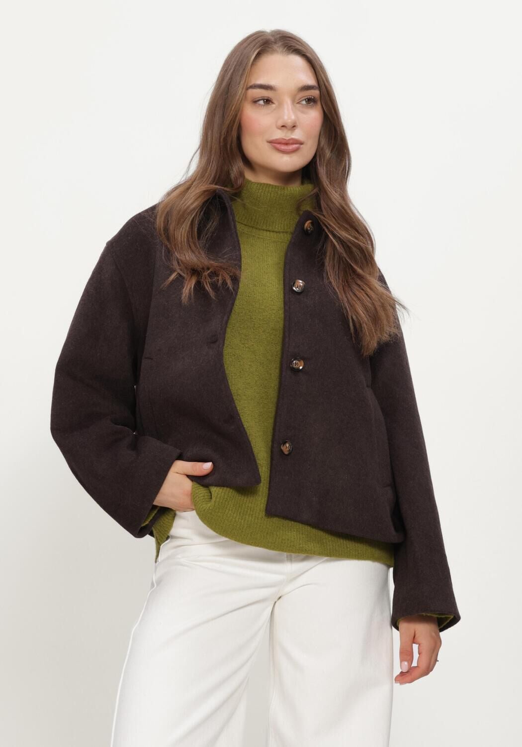 NEO NOIR Dames Jassen Hamra Wool Jacket Bruin