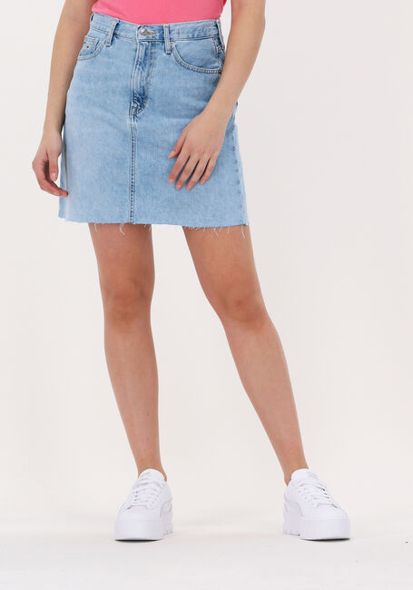 Lichtblauwe TOMMY JEANS Minirok MOM SKIRT - large