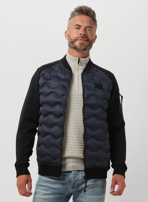 Blauwe PME LEGEND Jack ZIP JACKET TERRY MIXED PADDED NYLON - large