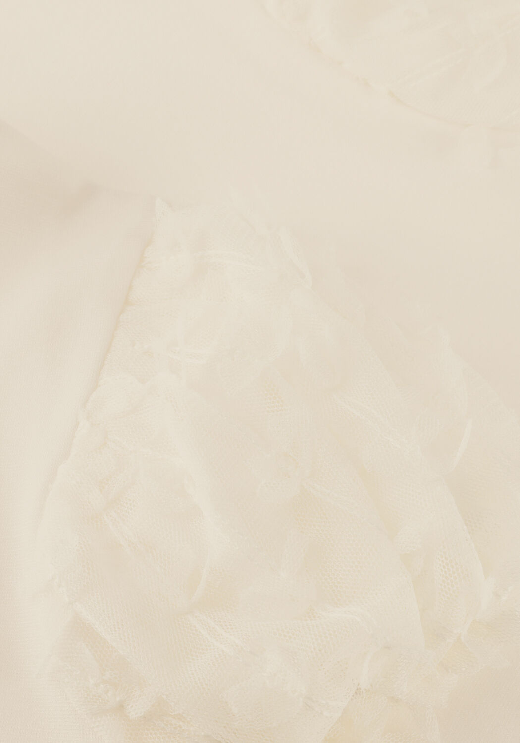 Ecru MAYORAL Top S/SL TULLE T-SHIRT - large