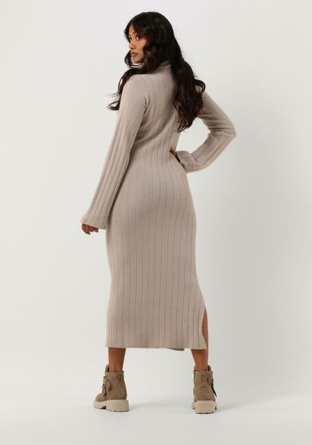 Beige SIMPLE Maxi jurk FIDELE KNIT-VIS-22-3 - large