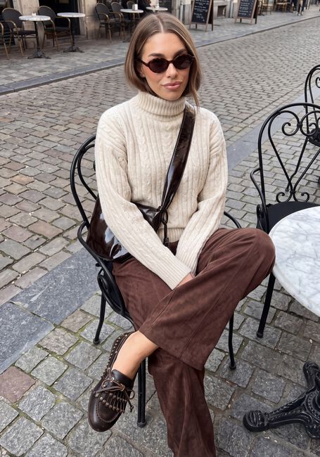 Creme NEO NOIR Trui ANDA CABLE KNIT BLOUSE - large