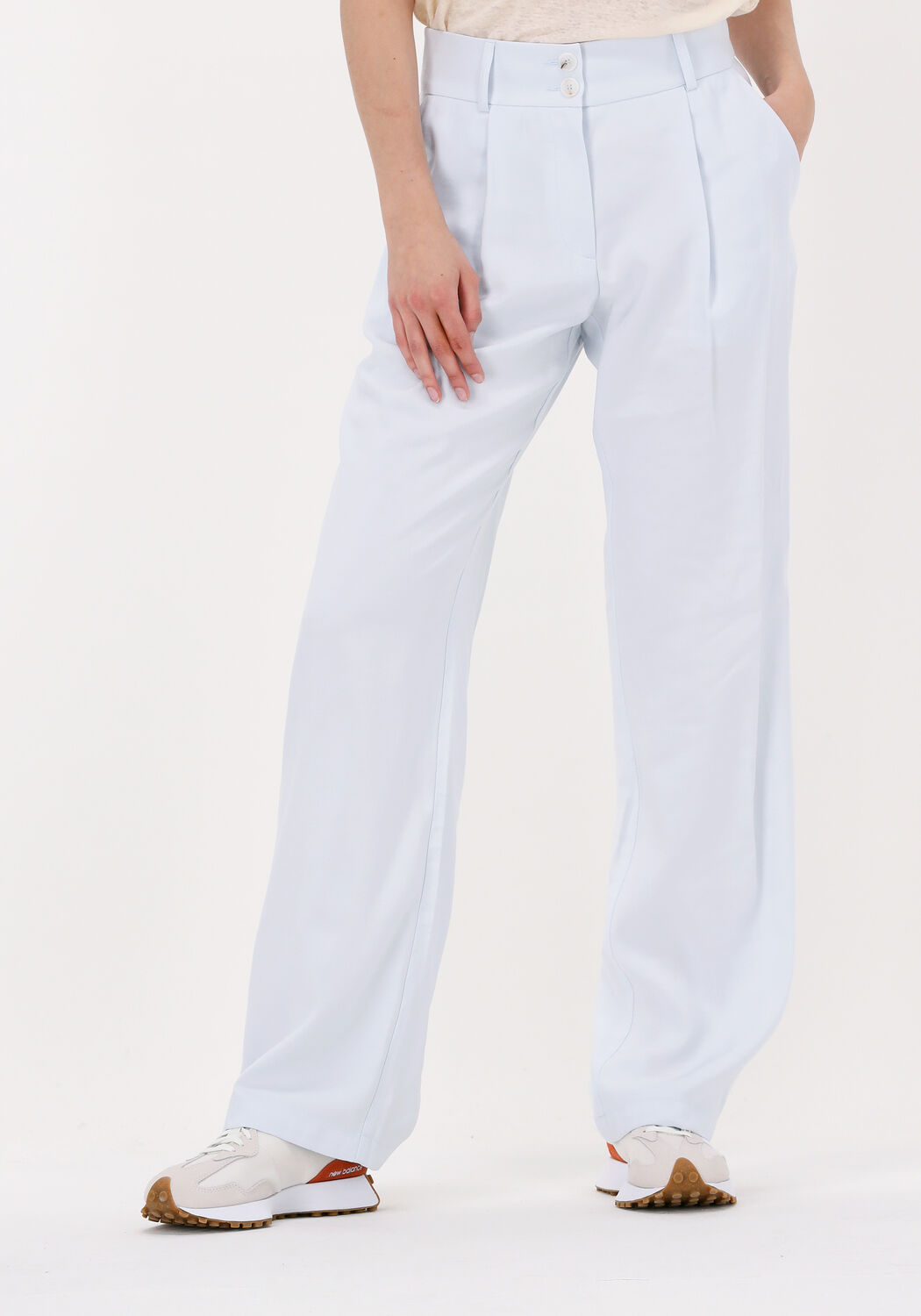 lichtblauwe penn ink wijde broek s22t776ltd 11133