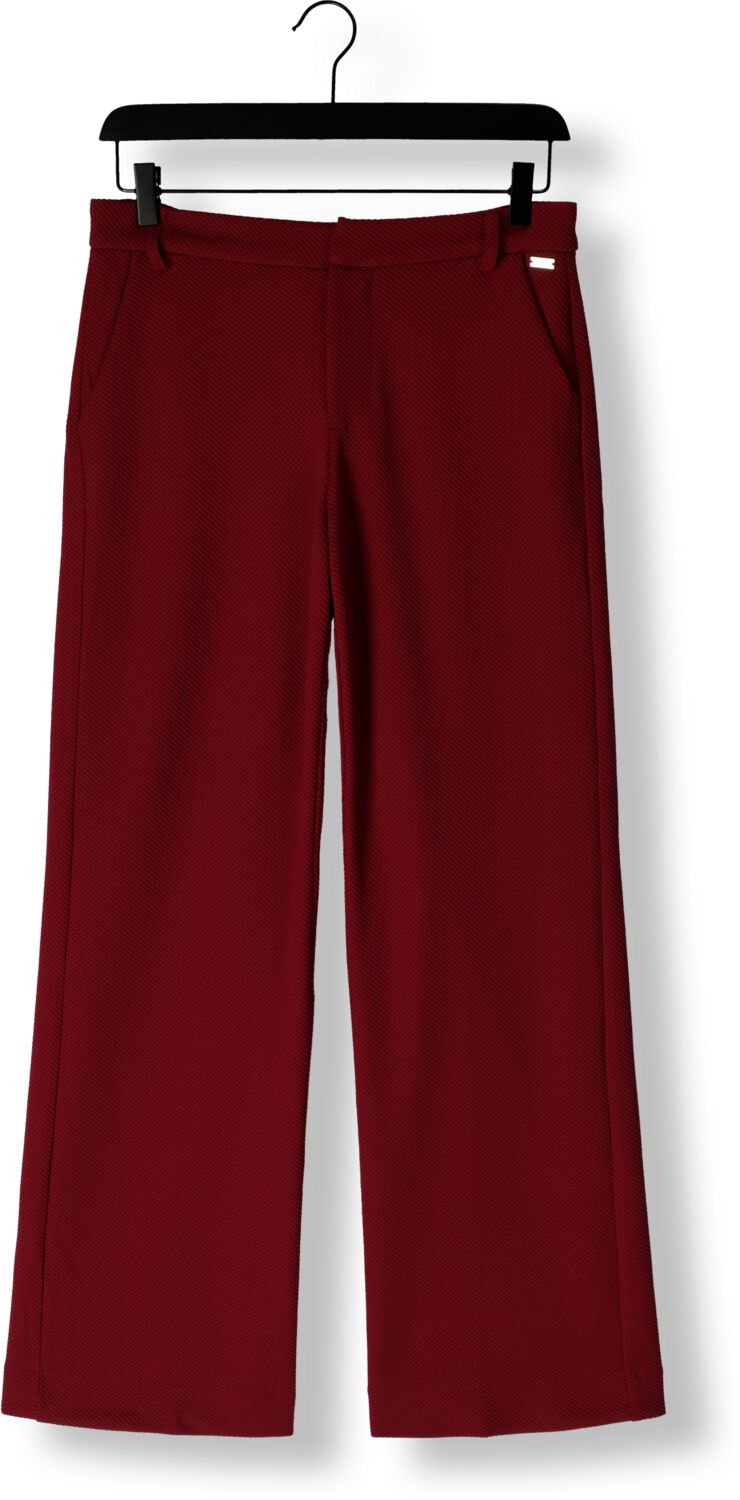 POM AMSTERDAM Dames Broeken Wide Leg Burgundy Red Rood