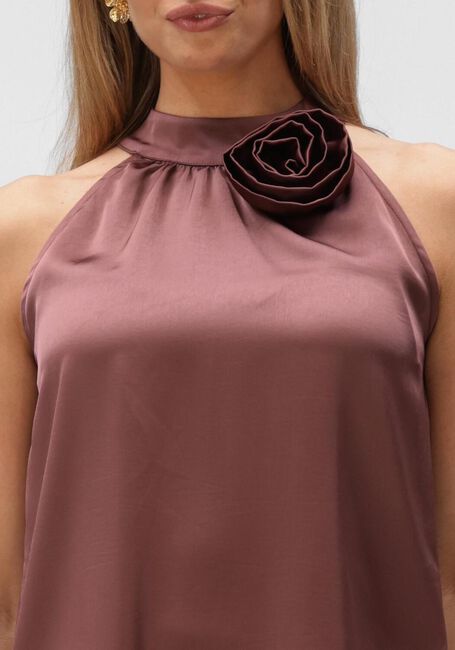 Taupe NEO NOIR Top ROSETTE HEAVY SATEEN TOP - large
