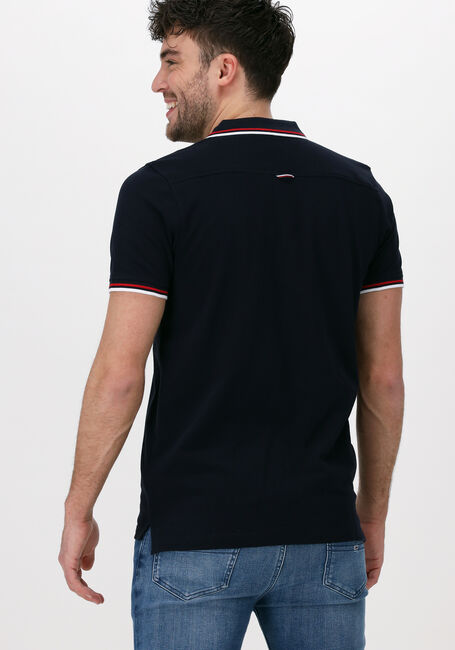 Donkerblauwe TOMMY HILFIGER Polo TIPPED HILFIGER PLACKET SLM POLO - large
