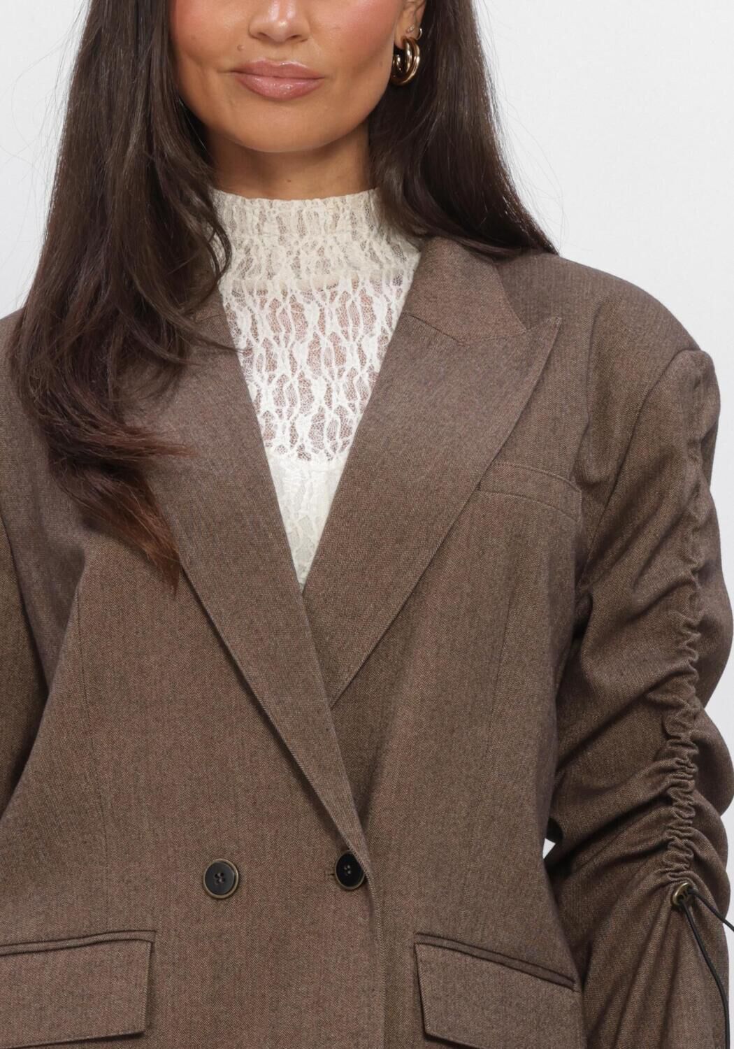 Bruine AAIKO Blazer KENDAL DOUBLE TWEED VIS 518 - large