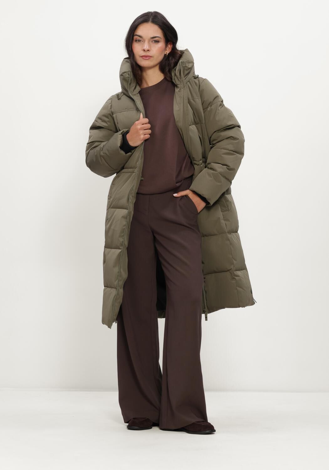 Khaki MSCH COPENHAGEN Gewatteerde jas MSCHZALA PAVINARIA JACKET - large