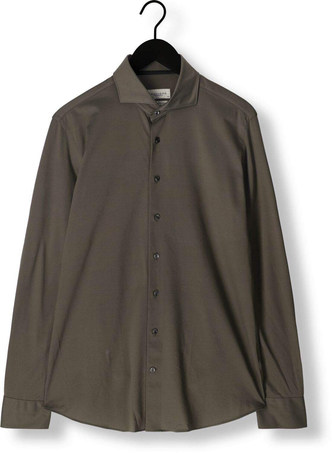 PROFUOMO Heren Overhemden Shirt X-cutaway Sc Sf Japanese Knitted Groen