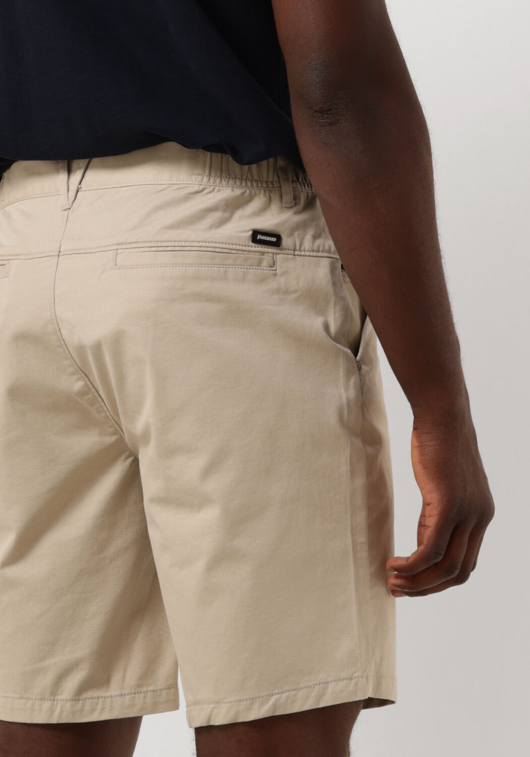 bruine vanguard korte broek chino shorts fine twill stretch