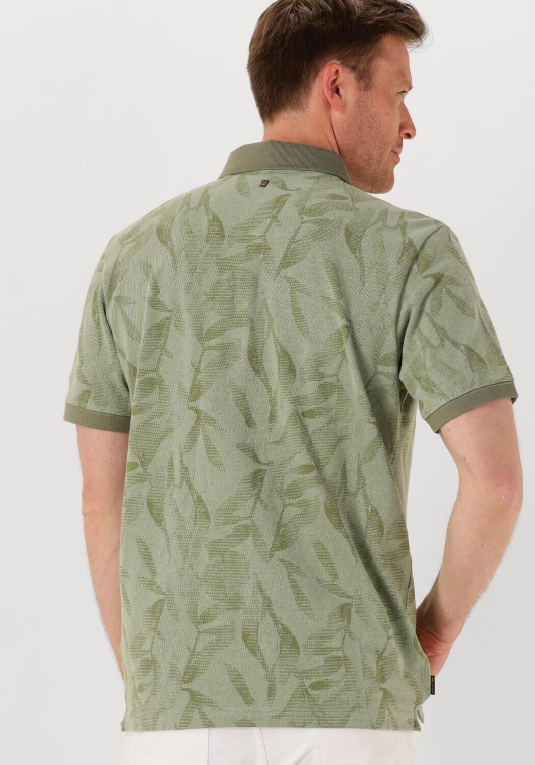 PME LEGEND Heren Polo's & T-shirts Two Tone Pique Printed Groen